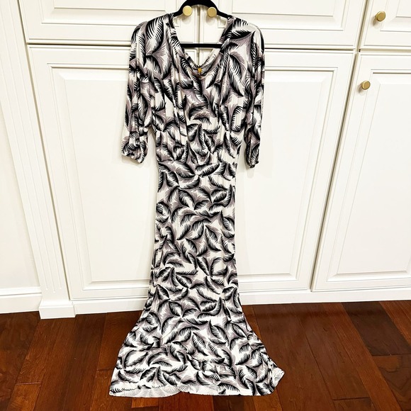 Rachel Pally Women’s Stretchy Long Maxi Dress Feather Leaf Pattern - Picture 1 of 9